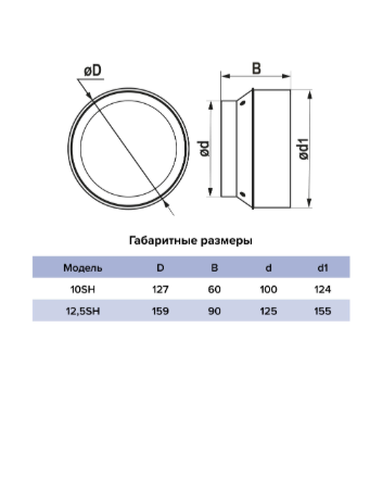 Решетка вентиляционная теневая 120х60мм ERA 612SH10 сетка разъемная на магнитах D100